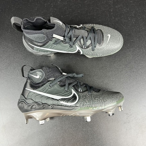 Nike Alpha Huarache NXT Baseball Cleats Mens Size 7 Metal Black Grey DJ6517-010 main image 5